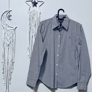 RALPH LAUREN STRIPED NON-IRON SHIRT